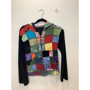 Fleece/Terry Cloth Patchwork Jacket/Hoodie